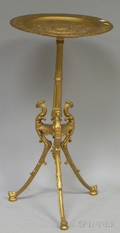 Goldpainted Italian Renaissancestyle Cast Iron Stand