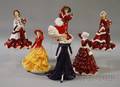 Six Royal Doulton Porcelain Figures of Ladies