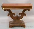 Empire Mahogany Veneer Lyrebase Card Table