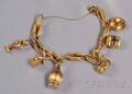 18kt Gold Charm Bracelet
