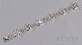 Platinum Moonstone and Diamond Bracelet France