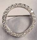 Platinum and Diamond Circle Brooch Maurice Tishman Inc