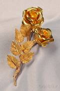 18kt Gold Rose Brooch M Buccellati