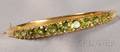 14kt Gold Peridot and Diamond Bracelet