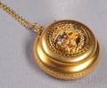 Art Nouveau 14kt Gold and Diamond Pendant Box Eckfeldt  Ackley