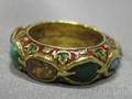 Antique Gold Enamel and Gemset Ring