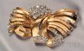 14kt Gold and Diamond Clip Brooch