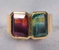 18kt Gold and Pink and Green Tourmaline Ring Paloma Picasso Tiffany  Co