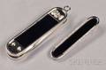 Two 18kt White Gold Onyx and Diamond Gentlemans Items