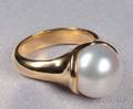 18kt Gold and South Sea Pearl Ring Tiffany  Co