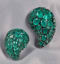 Pair of Emerald Brooches Marilyn Cooperman