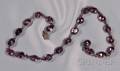 Antique Silver and Purple Paste Necklace