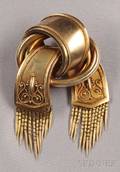 Antique 14kt Gold Knot Brooch