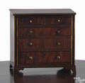 George III mahogany miniature chest of drawers ca 1790