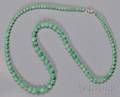 Art Deco Jadeite Bead Necklace