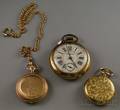Three Pocket Watches and a Watch Chain