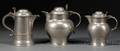 Two Pewter Pitchers and a Flagon
