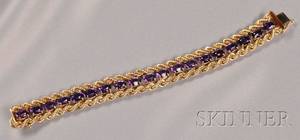 14kt Gold and Amethyst Bracelet