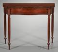 Federal Cherry and Mahogany and Rosewood Veneer Inlaid Card Table