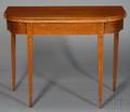 Federal Birch and Cherry Inlaid Card Table
