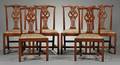 Set of Six Chippendale Carved Mahogany Side Chairs