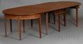 Federal Inlaid Mahogany Threepart Banquet Table