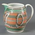 Mochaware Earthworm Decorated Jug