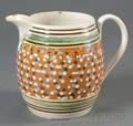 Slip Dotted Mochaware Jug