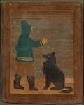 Two Small Framed Grenfell Mats with Sled Dogs