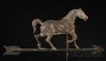 Molded Copper and Zinc Prancing Horse Weather Vane