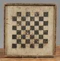 Painted Wooden Checkerboard