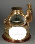 Large Brass and Mahogany Ships Binnacle