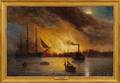 James Gale Tyler 18551931 The Conflagration From New York Harbor
