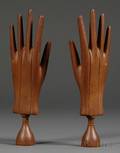 Pair of Wooden Hand Mannequins or Glove Stretchers