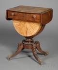 Classical Carved Mahogany and Mahogany Veneer Work Table