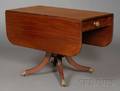 Federal Carved Mahogany and Mahogany Veneer Breakfast Table