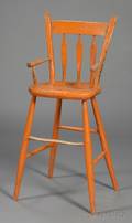 Orangepainted Windsor Arrowback High Chair