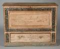 Paintdecorated Yellow Pine Chestoverdrawer