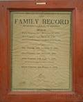 Framed Printed Family Record