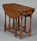 Diminutive Walnut Turned Gateleg Table