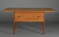 Shaker Pine Cherry and Butternut Kitchen Table with Drawer
