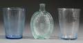Three Colored Blown Glass Items