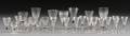 Twentyfive Assorted Colorless Blown Glass Wines and Cordials