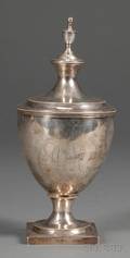 Silver Urnform Covered Sugar Bowl