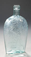 Aquamarine Pikes PeakEagle Historical Glass Flask