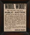 Framed WOOD WOOD Broadside