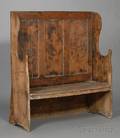 Softwood Paneled Settle