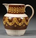 Slipbanded and Polychrome Creamware Jug