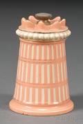 Rare Engineturned Earthenware Pepper Mill