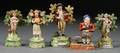 Five Staffordshire Pottery Earthenware Figures